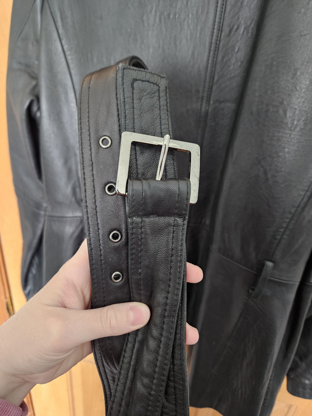 Worthington Black Leather Women's Jacket with Belt - Picture 7 of 16